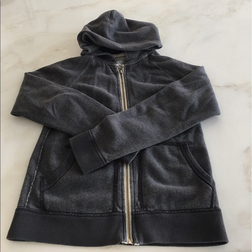 Crew Cuts Boys Black Zip Hoodie Sweatshirt-SZ 10